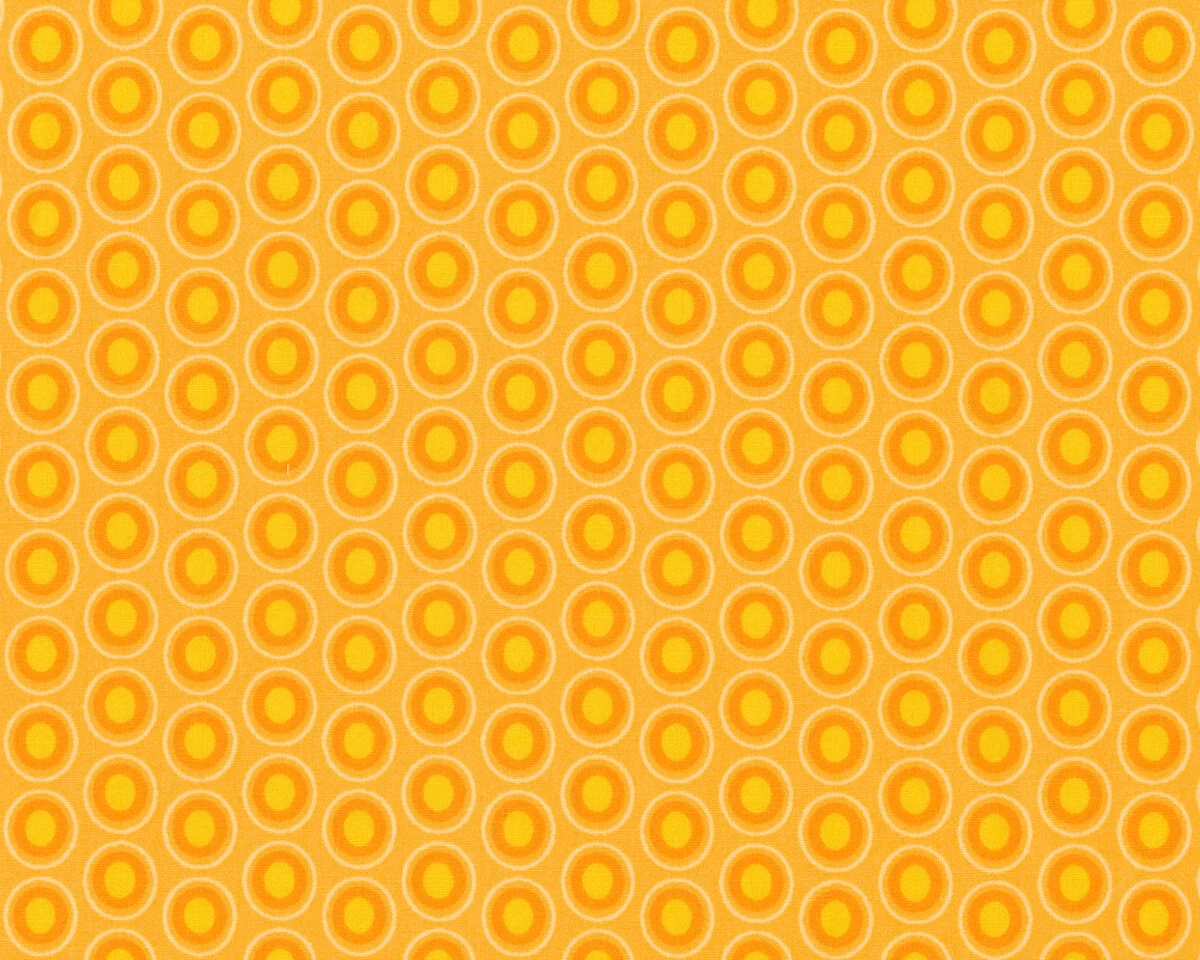 Patchworkstoff OVAL ELEMENTS, Pfauenaugen, helles orange, Art Gallery