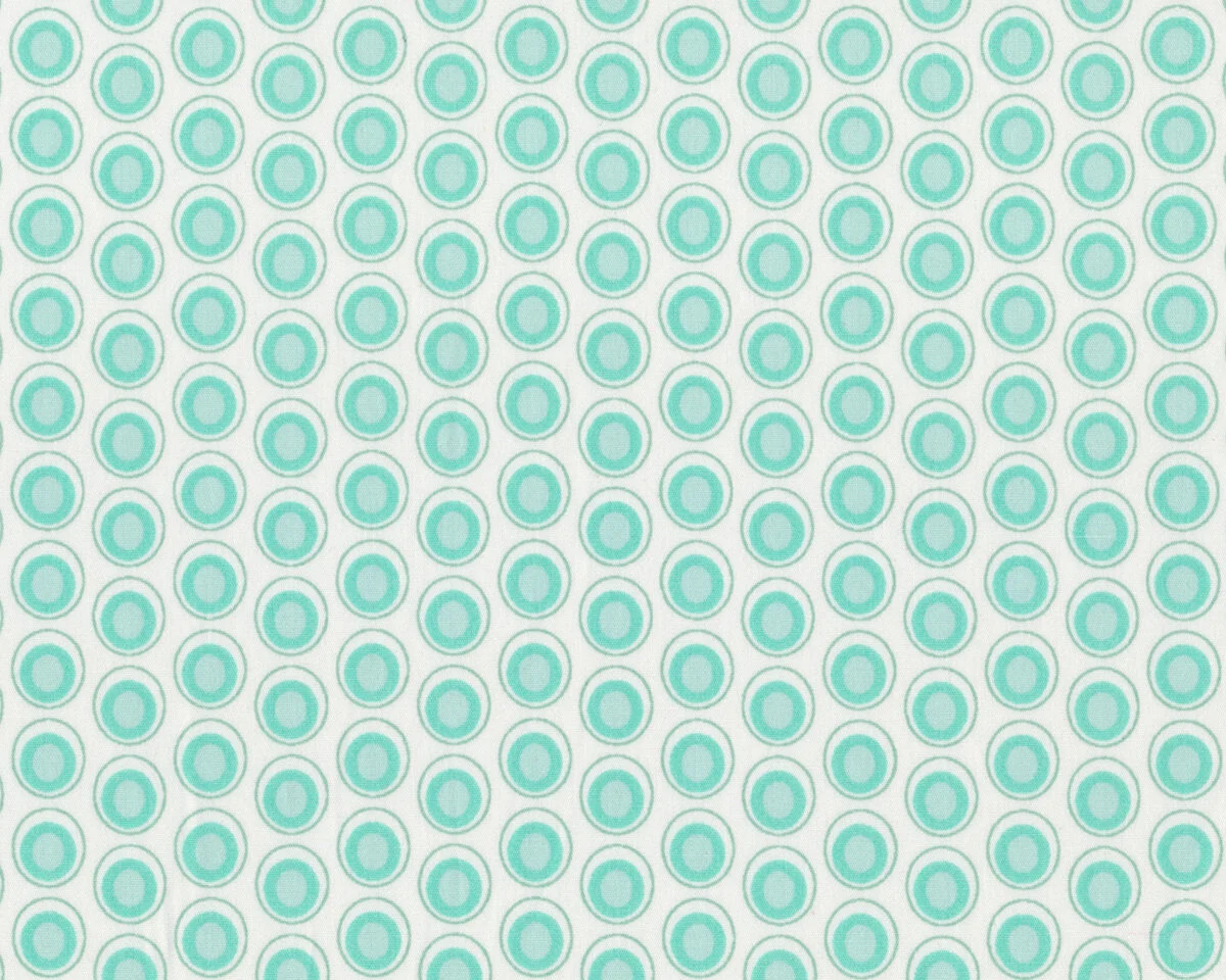 Patchworkstoff OVAL ELEMENTS, Pfauenaugen, helles türkis, Art Gallery