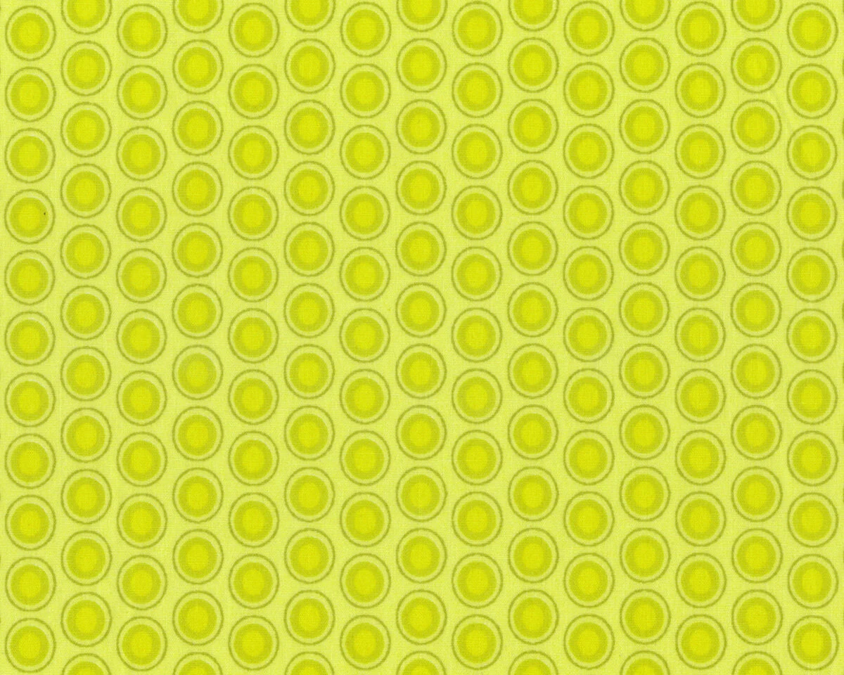 Patchworkstoff OVAL ELEMENTS, Pfauenaugen, limette, Art Gallery