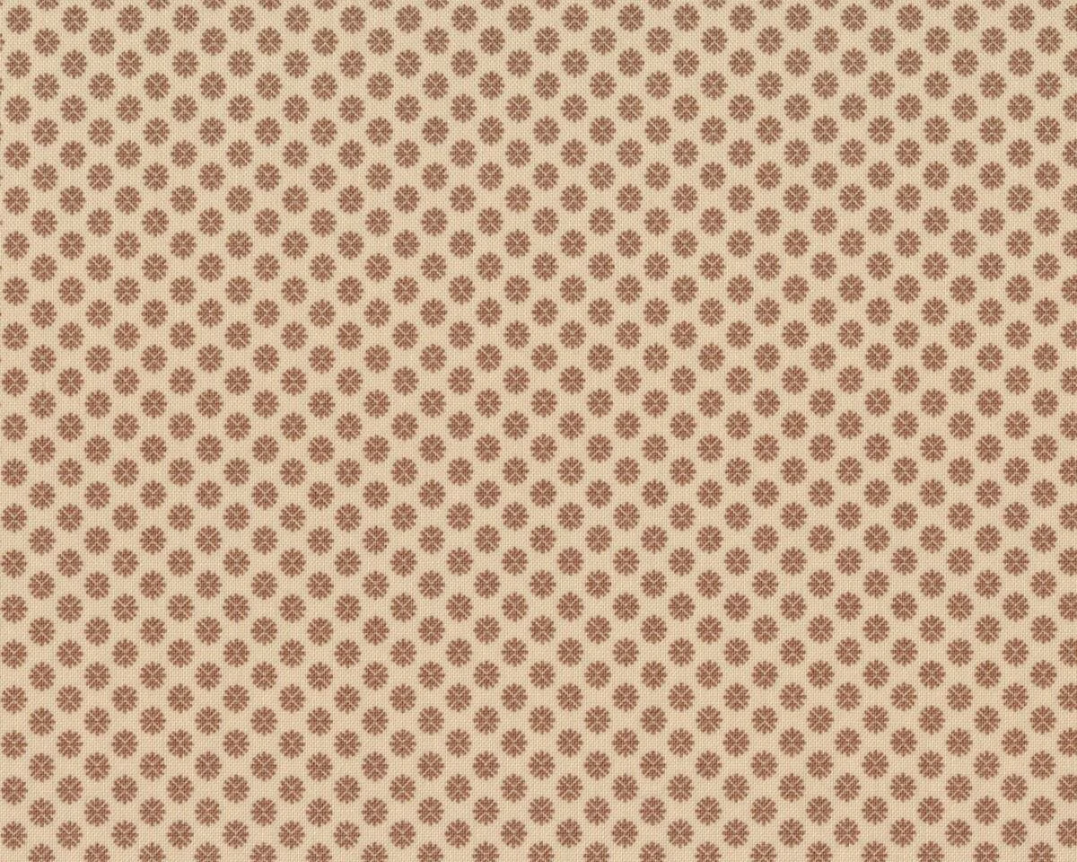 Patchworkstoff PETITE PRINTS, Mini-Kreuzblüten, beige-schlammbraun, Moda Fabrics