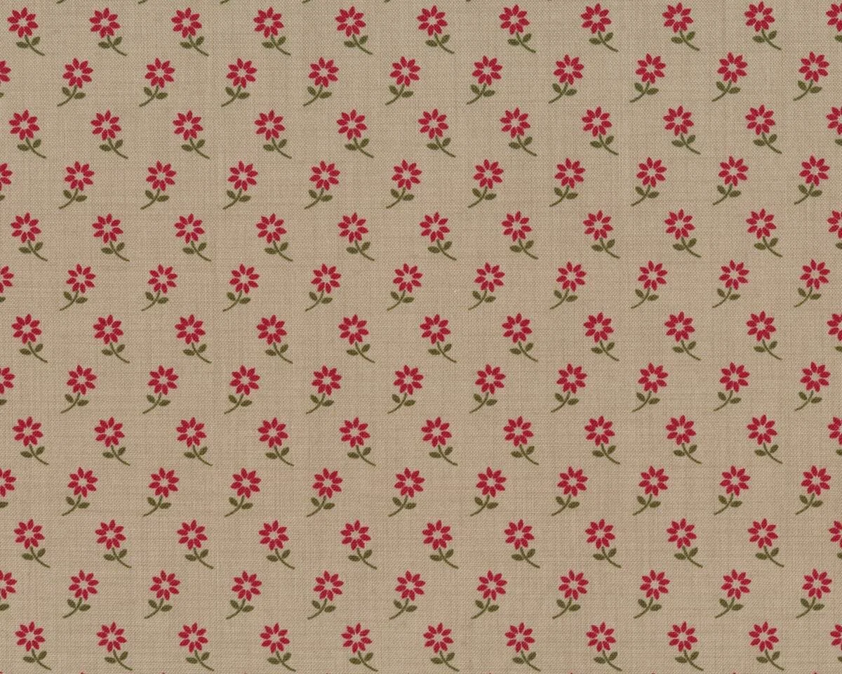 Patchworkstoff PETITES MAISONS DE NOEL, Blumen, natur, Moda Fabrics