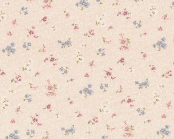 Patchworkstoff PRISTINE, kleine Veilchen, helles altrosa