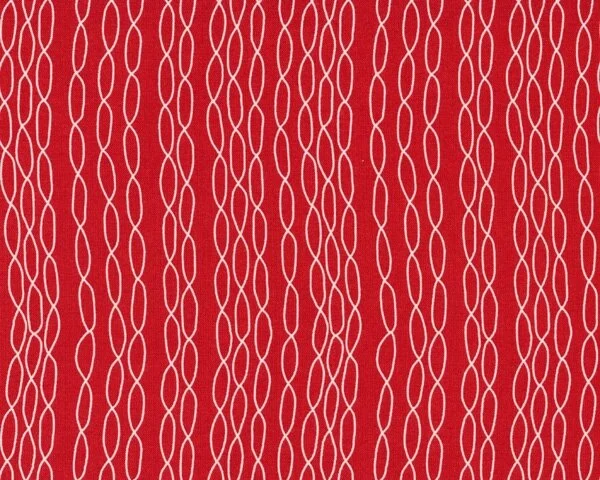 Patchworkstoff "Pure" mit Flechtbandstreifen, rot-gebrochenes weiß