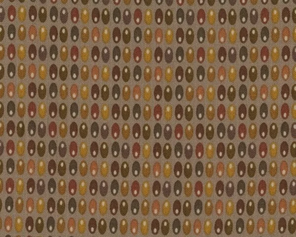 Patchworkstoff QUILTERS BASIC PERFECT, regelmäßige Mini-Ovale, helles schlammbraun