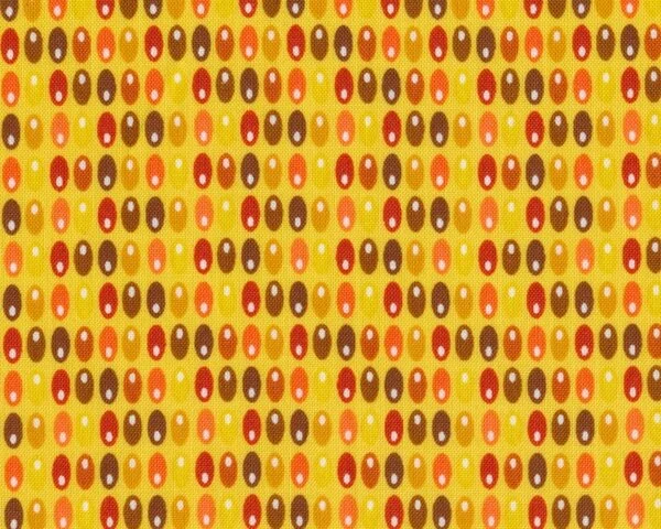 Patchworkstoff QUILTERS BASIC PERFECT, regelmäßige Mini-Ovale, maisgelb-braun