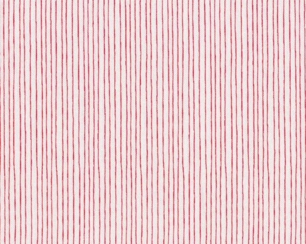 Patchworkstoff QUILTERS BASIC PERFECT, schmale Streifen, rot-gebrochenes weiß