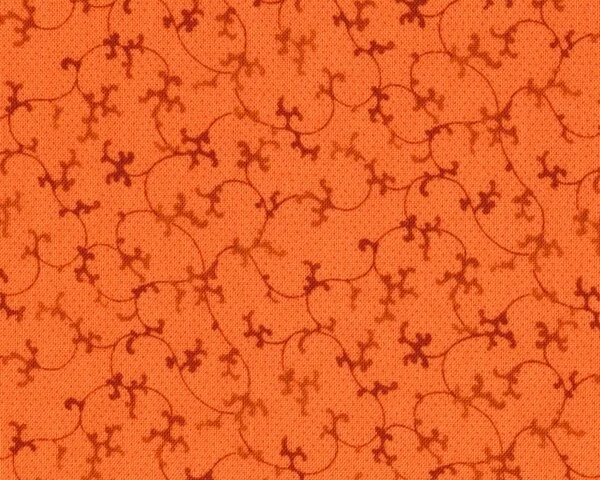Patchworkstoff QUILTERS BASIC PERFECT, zarte Ranken, dunkles orange