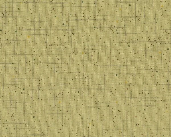 Patchworkstoff "Quilters Basic", Viereck-Stricheleien mit Pünktchen, helles olive