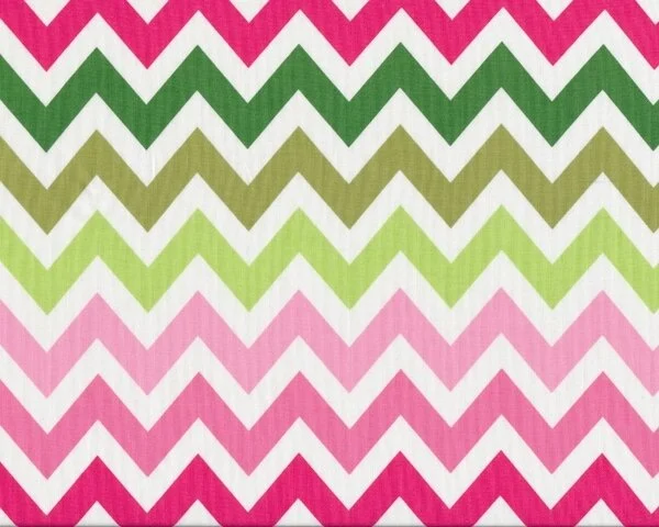 Patchworkstoff REMIX, breite Chevron-Zacken, rosa-pink-grasgrün