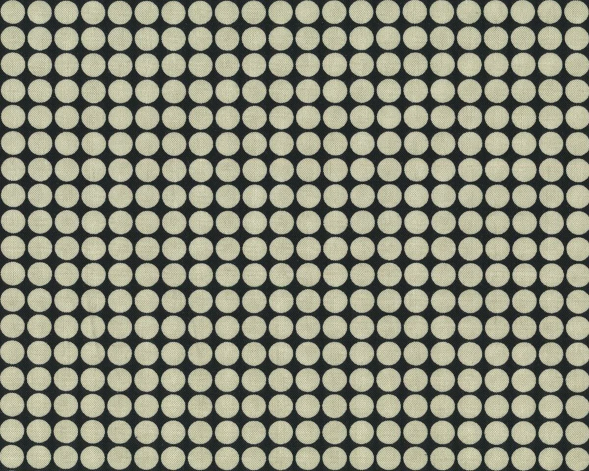 Patchworkstoff ROSEALEA, regelmäßige Kreise, schwarz-hellbeige