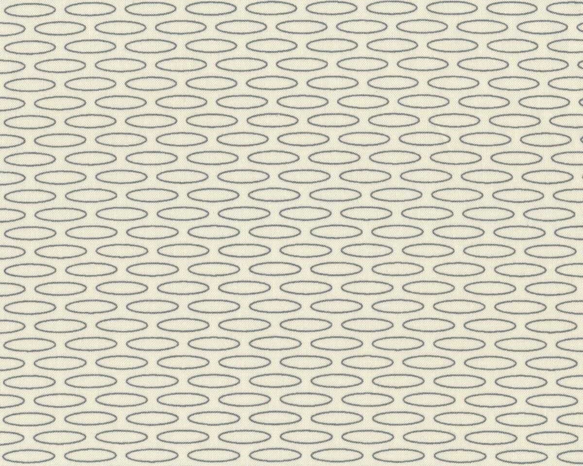 Patchworkstoff SERENITY, zarte Ovale, creme-dunkelgrau, Moda Fabrics