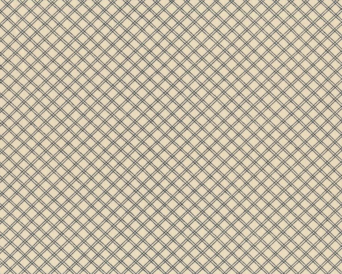 Patchworkstoff SILVER LININGS, Karomuster, creme-anthrazit, Moda Fabrics