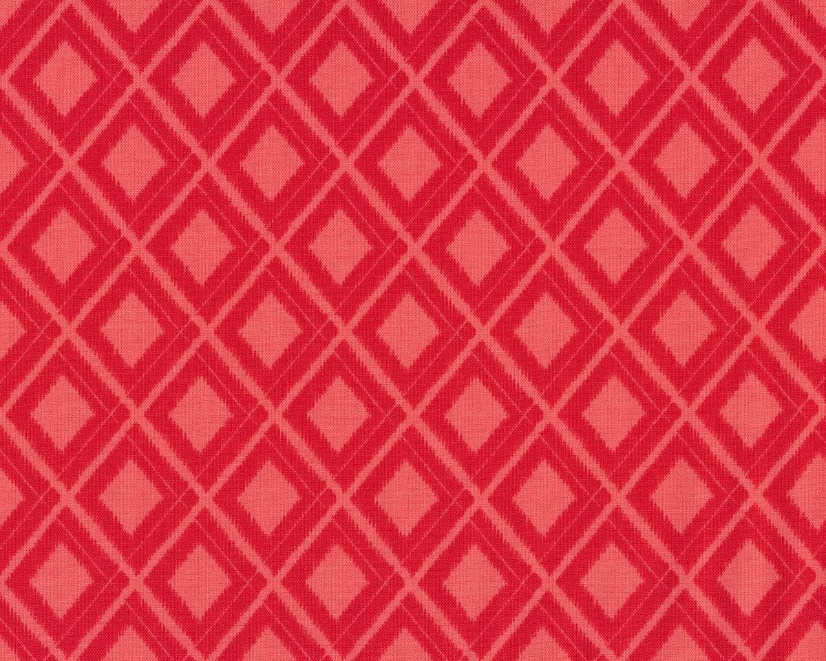 Patchworkstoff SIMPLY COLORFUL, Rautenmuster, pastellrot-rot, Moda Fabrics