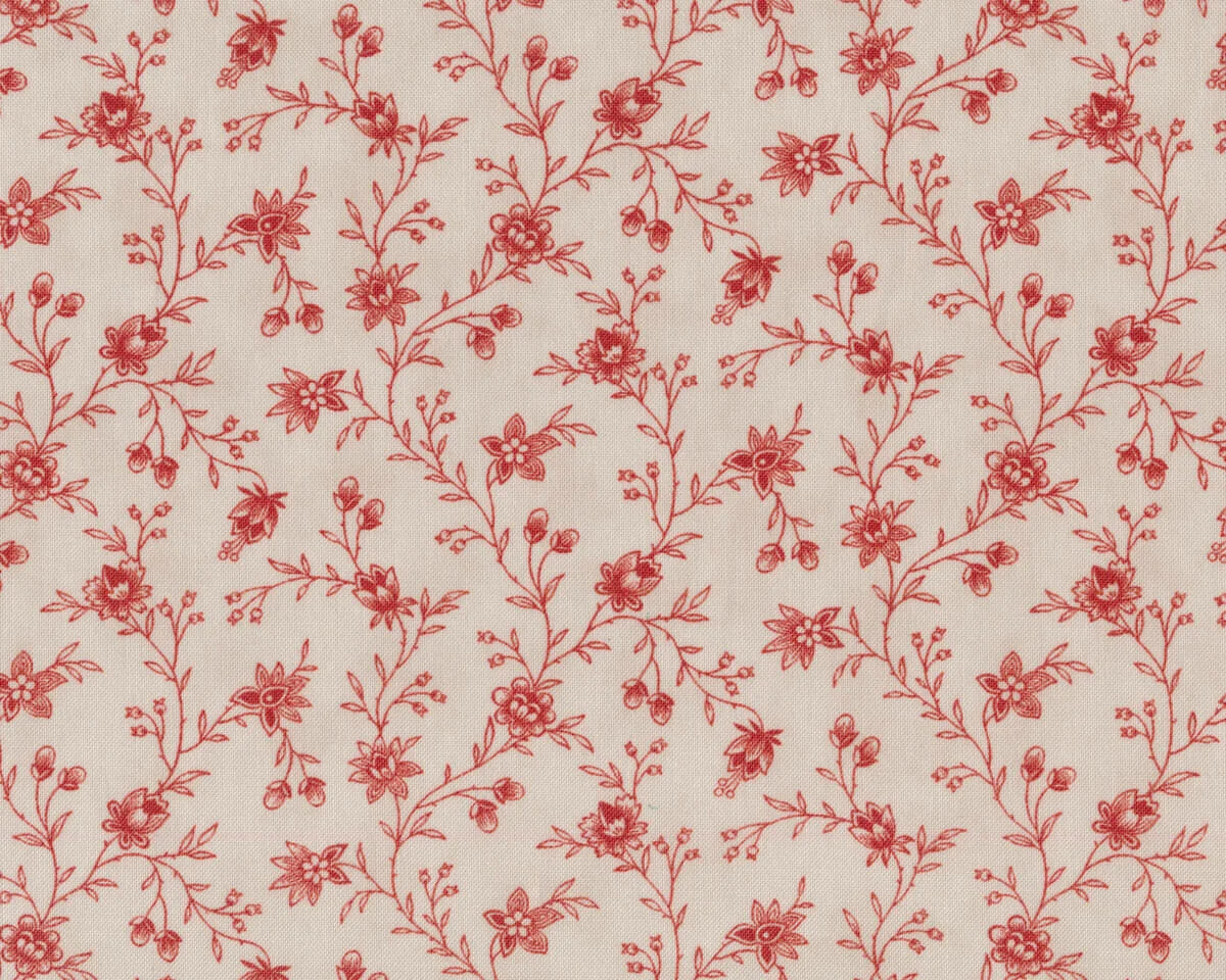 Patchworkstoff SNOWBERRY, Blütenzweige, natur-rostrot, Moda Fabrics