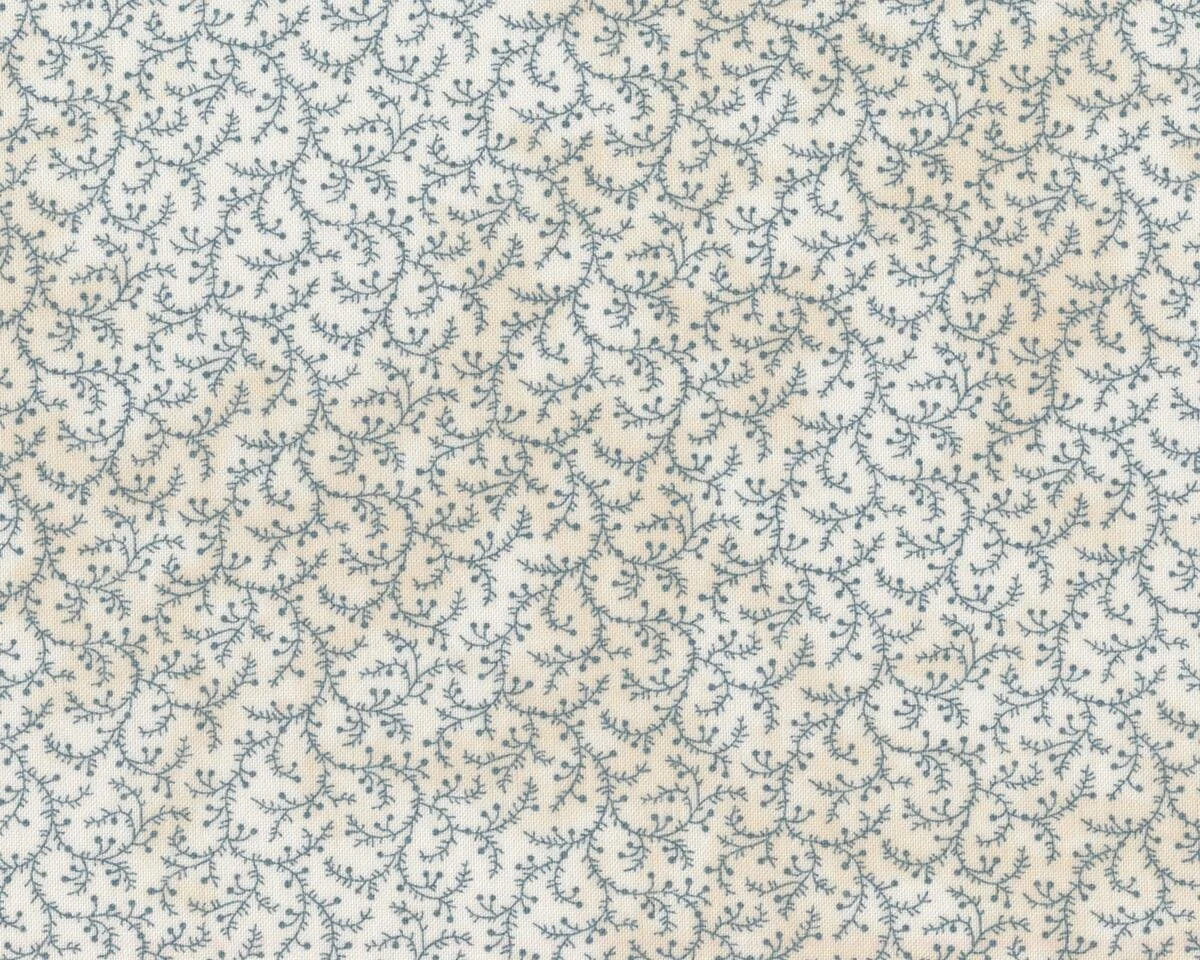 Patchworkstoff SNOWMAN GATHERINGS III, Mini-Zweiglein, hellbeige-grau, Moda Fabrics