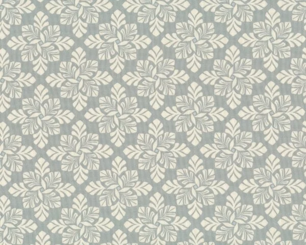 Patchworkstoff SOLSTICE, Rauten-Blüten, hellgrau, Moda Fabrics