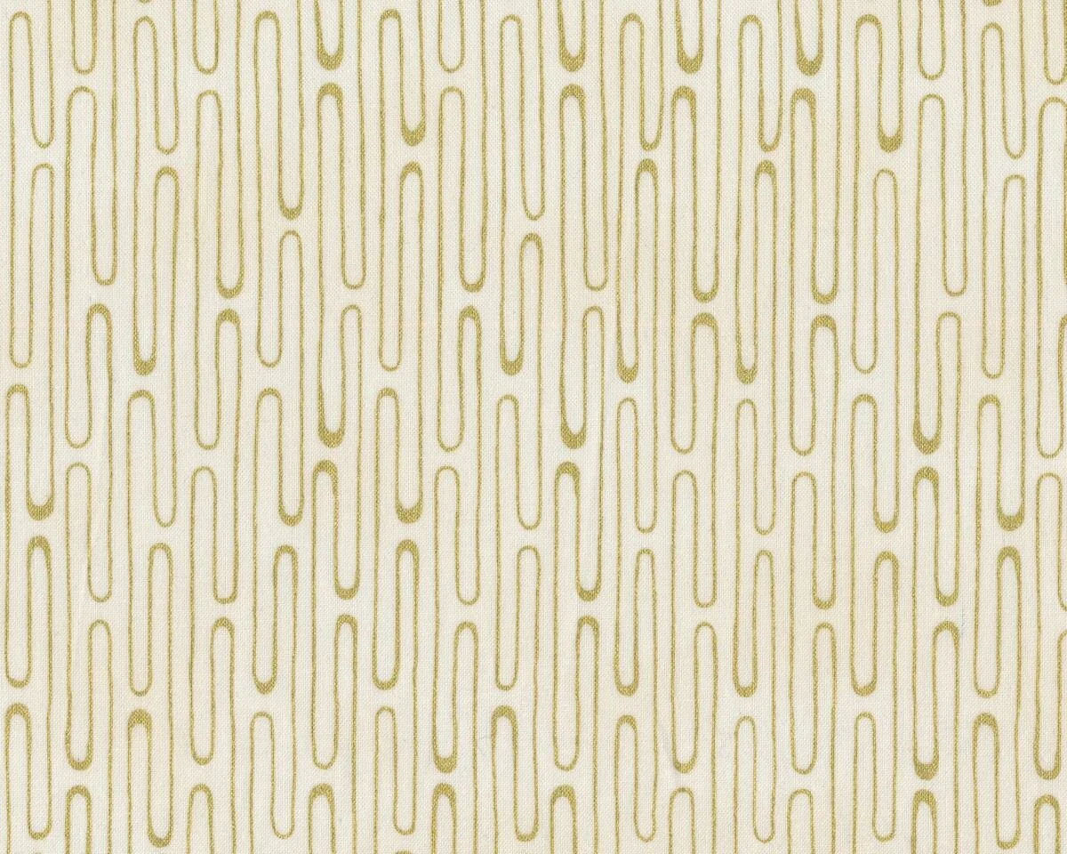 Patchworkstoff SPARKLE, Stäbchen-Wellen, creme-gold metallic