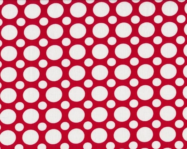 Patchworkstoff SPOT ON MIX, Punkte-Design, rot-weiß