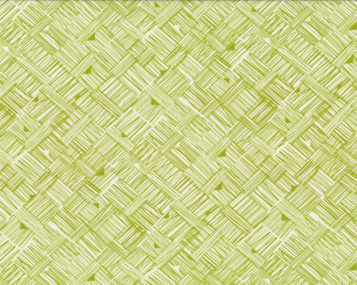 Patchworkstoff STAR LANDING, Parkett-Schraffur, hellgrün