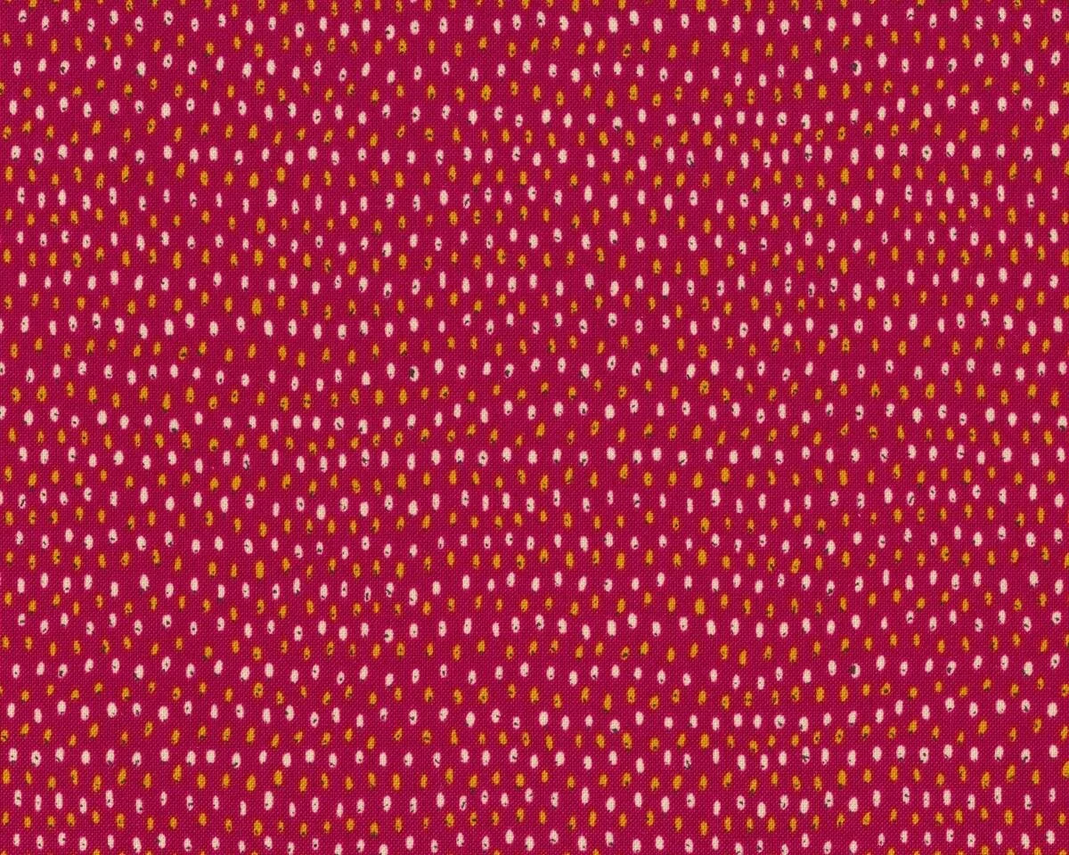 Patchworkstoff STUDIO STASH, Mini-Tupfen, dunkelrot-dunkelgelb