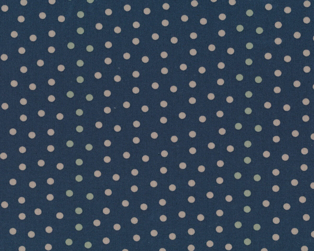 Patchworkstoff SWEET BLEND PRINTS, Punkte, nachtblau-hellbeige, Moda Fabrics