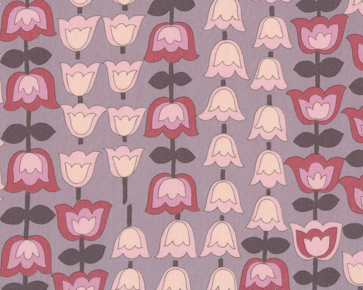 Patchworkstoff THE GHASTLIES, Tulpen, rosagrau, Alexander Henry