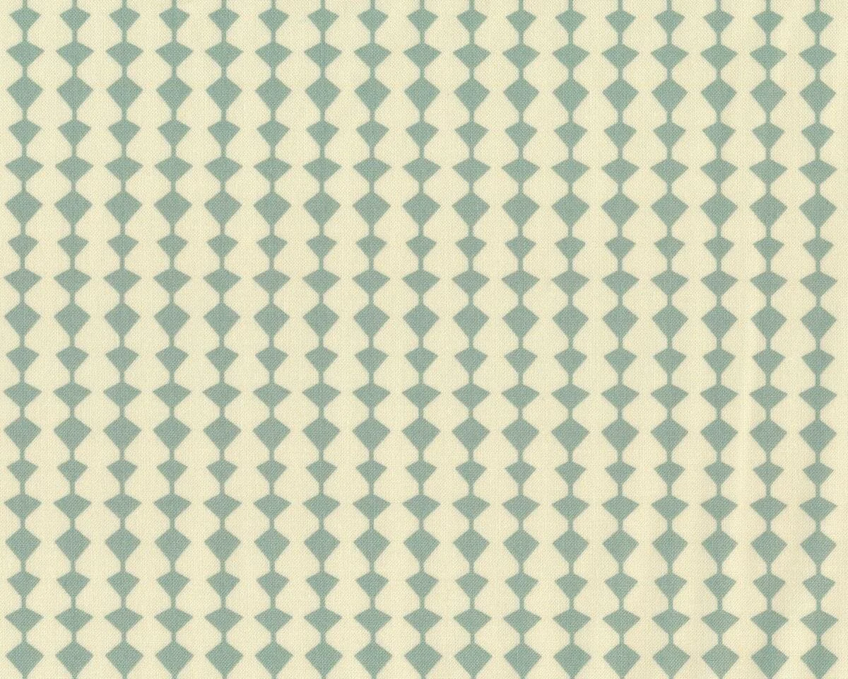 Patchworkstoff TIKI TOK, Rauten-Ketten, creme-gedecktes mintgrün, Moda Fabrics