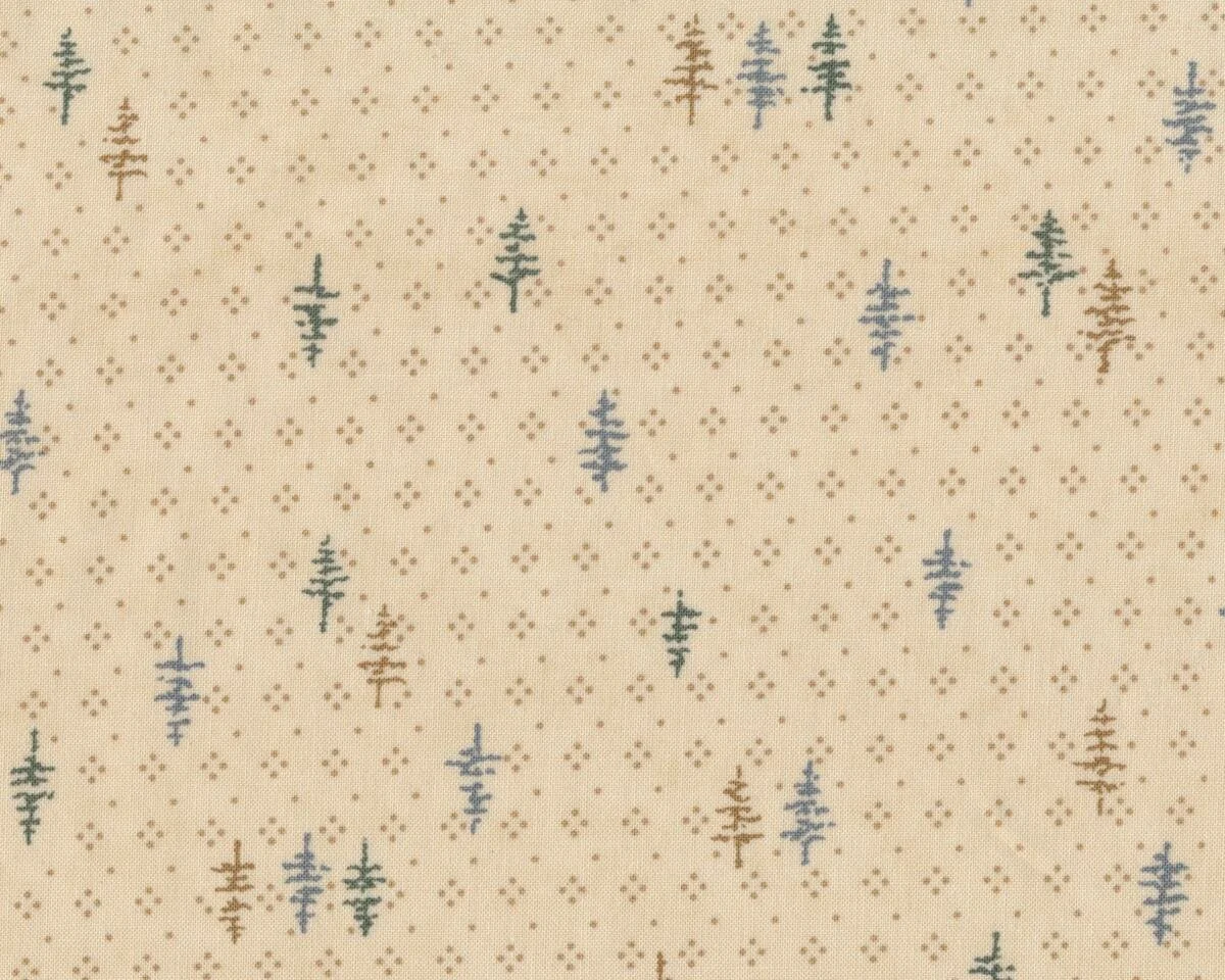Patchworkstoff TOWN SQUARE, Mini-Tannen, beige, Moda Fabrics