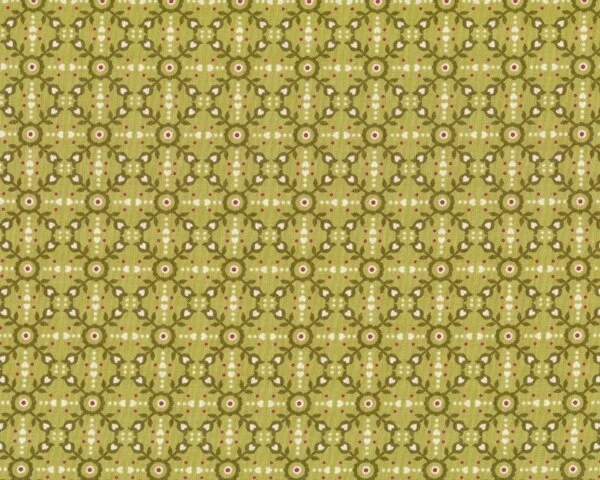 Patchworkstoff TWEET FOR TWO, Fliesen-Ornament-Muster, hellgrün-olive