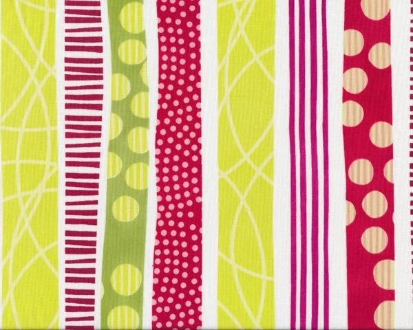 Patchworkstoff TWIST STYLE, Muster-Streifen, fuchsia-helles apfelgrün