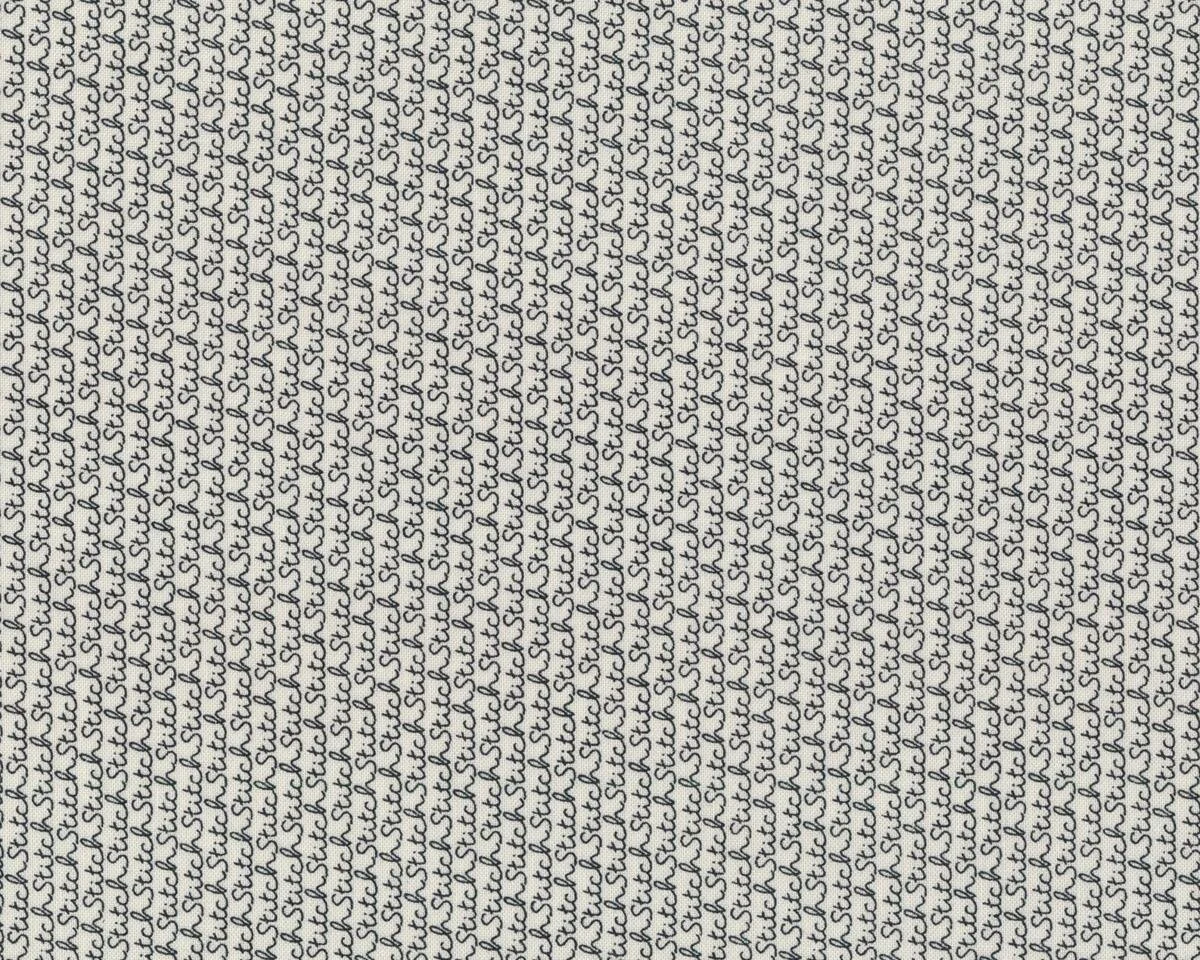Patchworkstoff VOLUME II, Schreibschrift, gebrochenes weiß-schwarz, Moda Fabrics