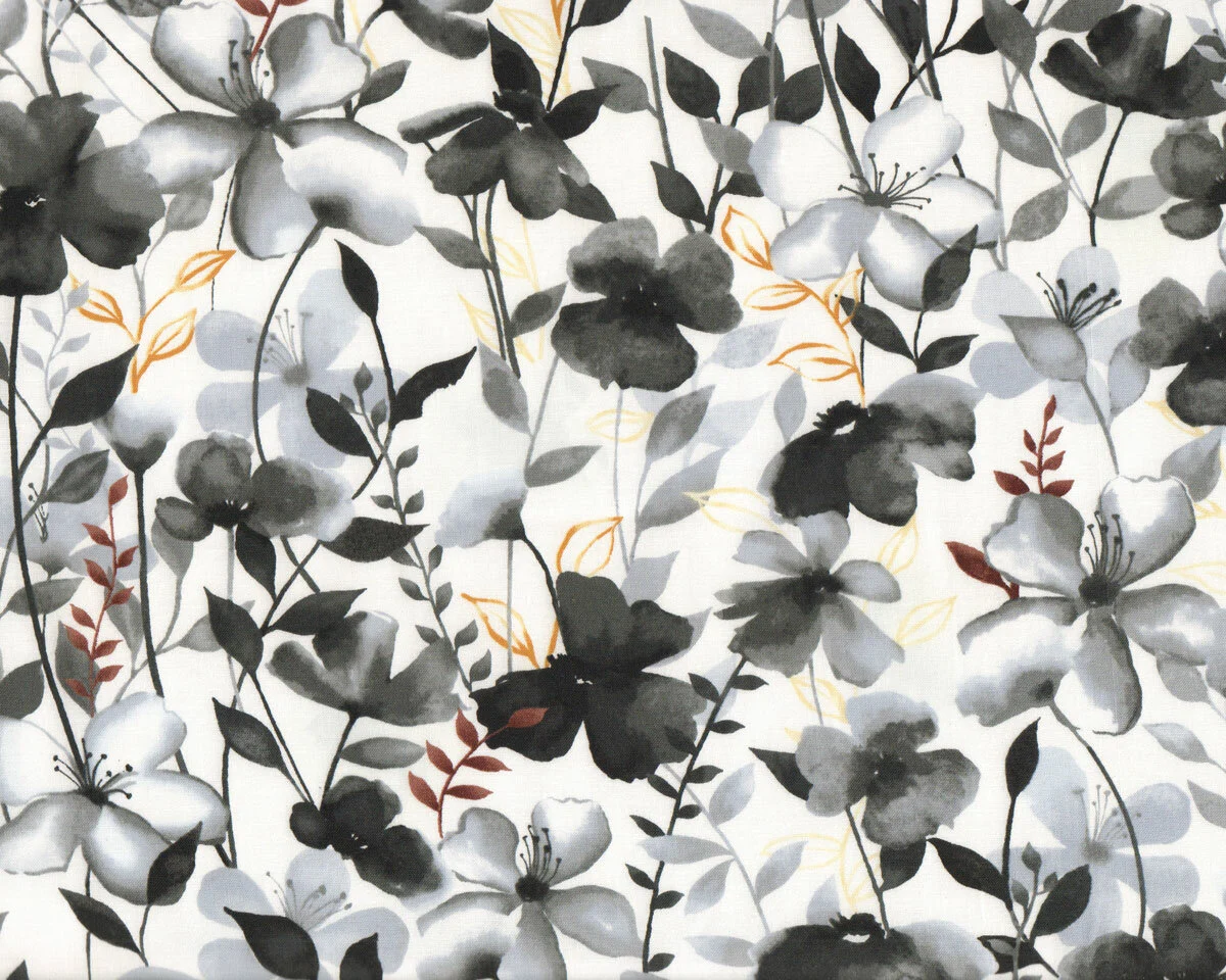 Patchworkstoff WATERCOLOR SKETCHBOOK, Blumen, Studio E