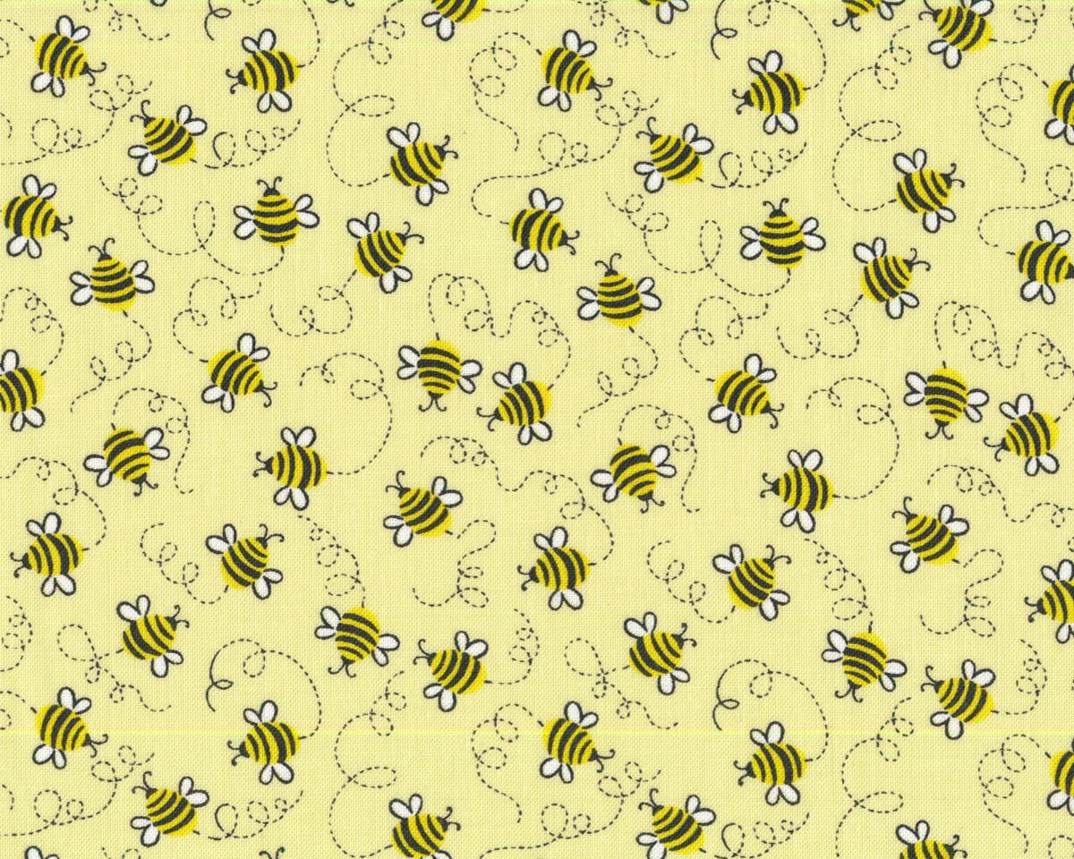 Patchworkstoff WHAT'S THE BUZZ, Bienen, hellgelb, Timeless Treasures