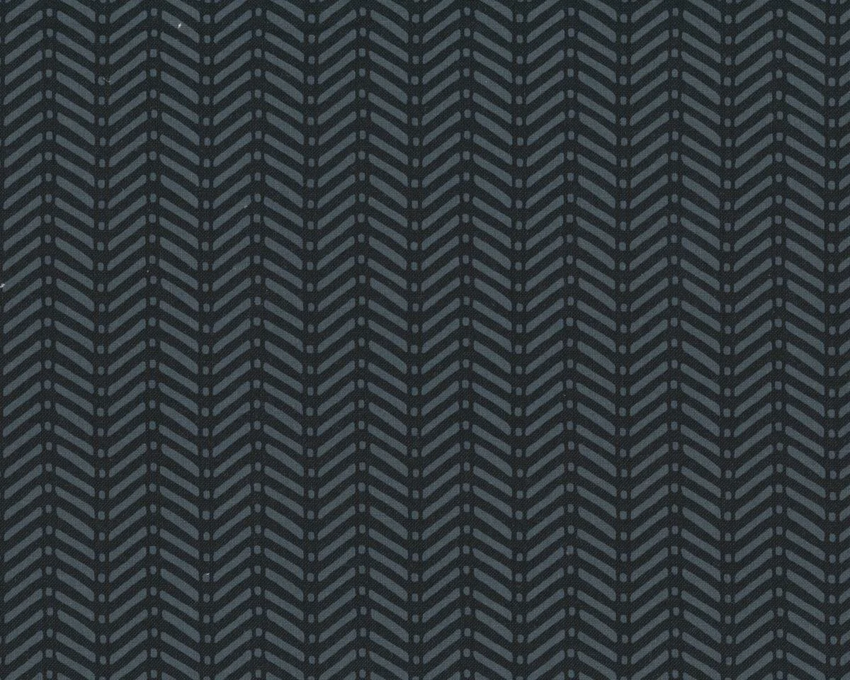 Patchworkstoff WHISPERS MUSLIN MATES, Fischgrat-Optik, anthrazit-dunkelgrau, Moda Fabrics