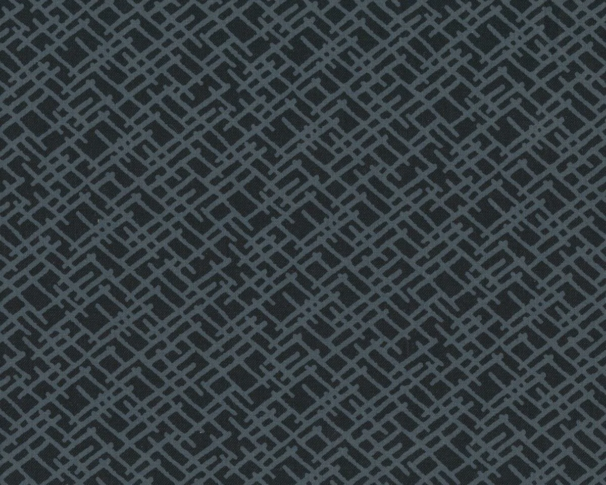 Patchworkstoff WHISPERS MUSLIN MATES, Strichelraster, anthrazit-dunkelgrau, Moda Fabrics
