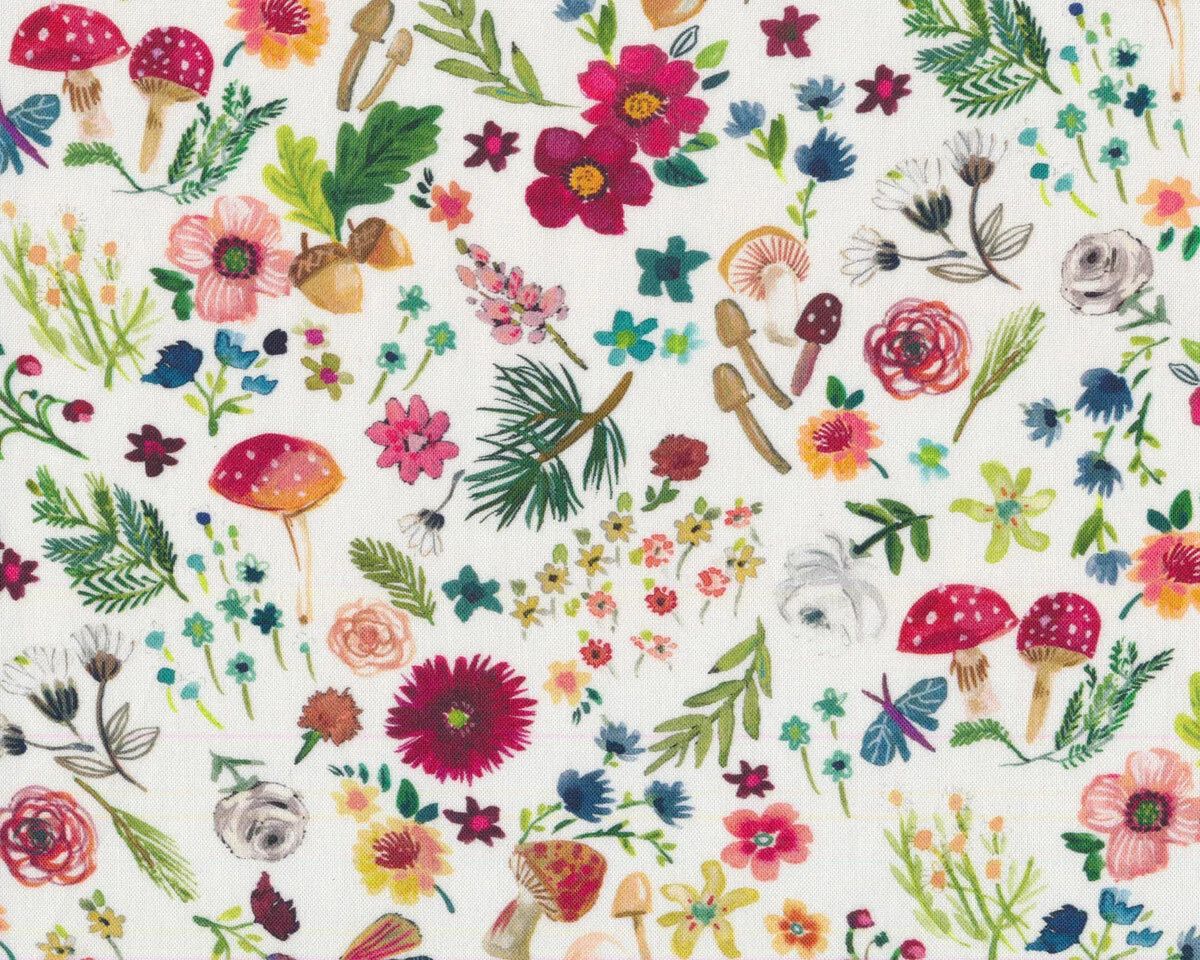 Patchworkstoff WOODLAND FAIRTALE, Pilze, Dear Stella