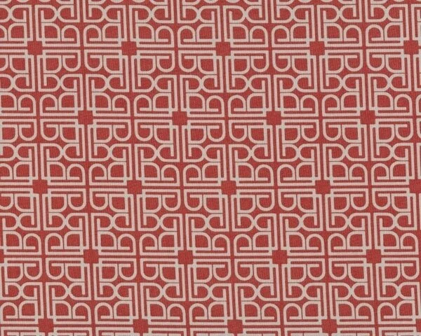 Patchworkstoff "World Tour" mit spanischem Kreuz-Ornament-Muster, stumpfes rot