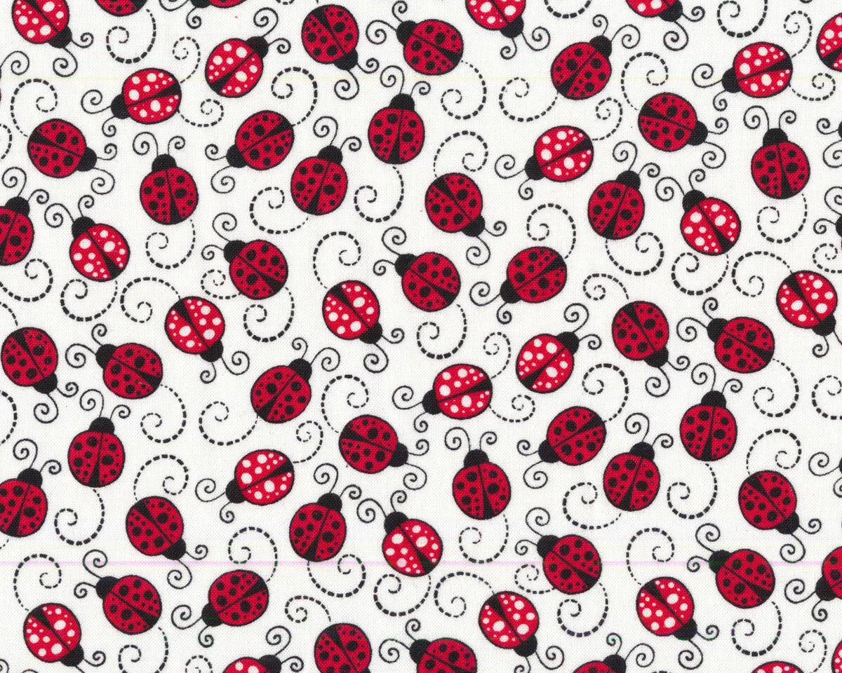 Patchworkstoff YOU MAKE MY HEART HAPPY, Marienkäfer, Timeless Treasures
