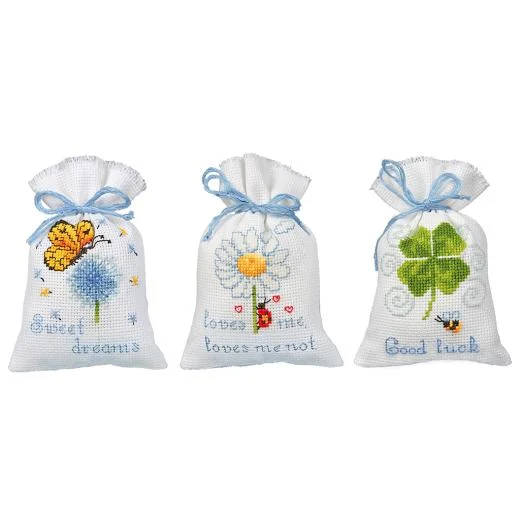 Vervaco - Geschenksäckchen Wünsche 3er-Set