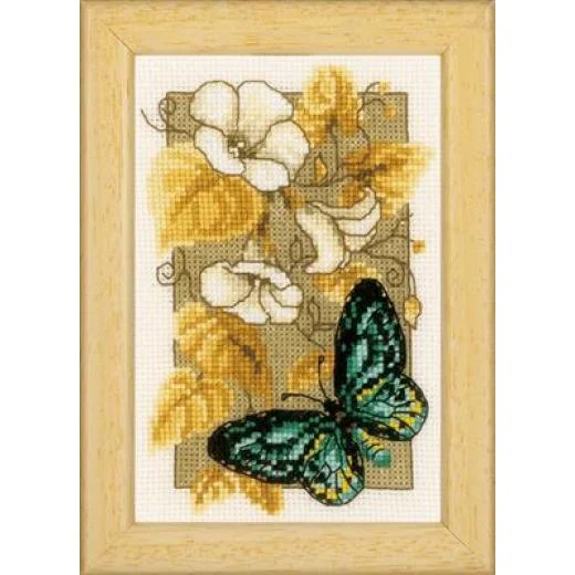 Vervaco - Schmetterling auf Blumen