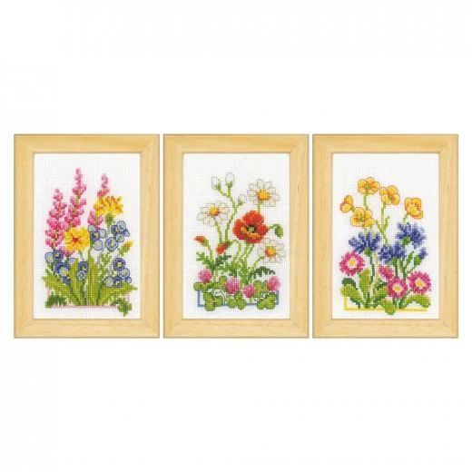 Vervaco - Miniaturen Feldblumen 3er-Set