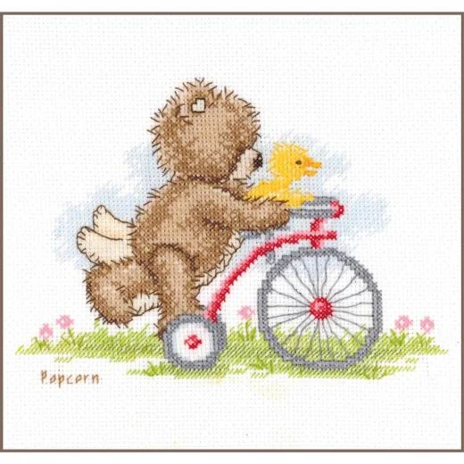 Vervaco - Popcorn Bär auf dem Fahrrad