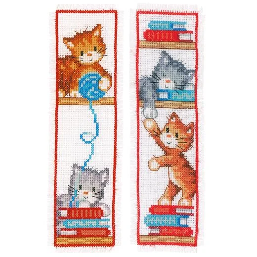 Vervaco - Lesezeichen Verspielte Kätzchen 2er-Set