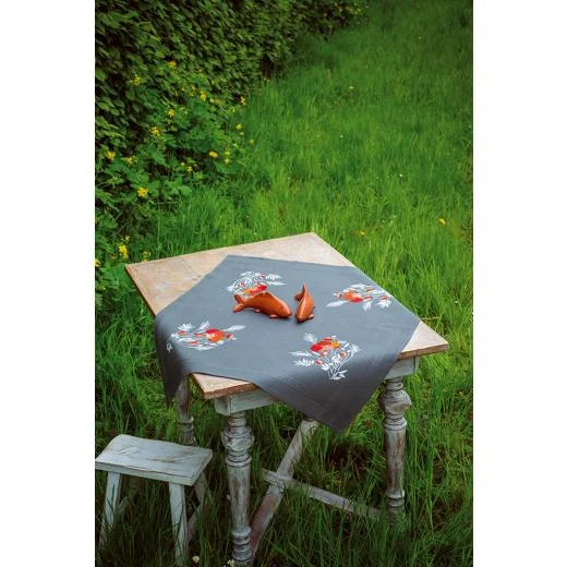 Vervaco - Tischdecke Mohnblumen vorgedruckt