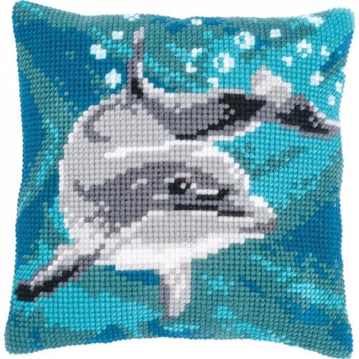 Vervaco - Kreuzstichkissen Delfin