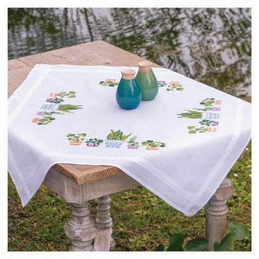 Vervaco - Tischdecke Zimmerpflanzen vorgedruckt