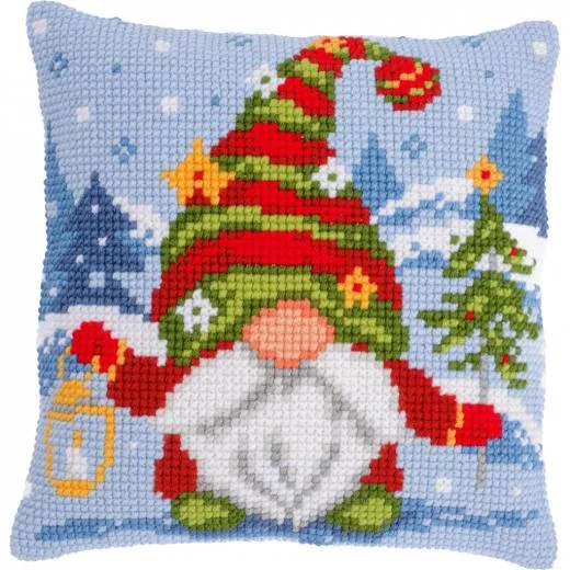 Vervaco - Kreuzstichkissen Weihnachtsgnom
