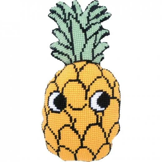 Vervaco - Kreuzstichkissen Eva Mouton Ananas