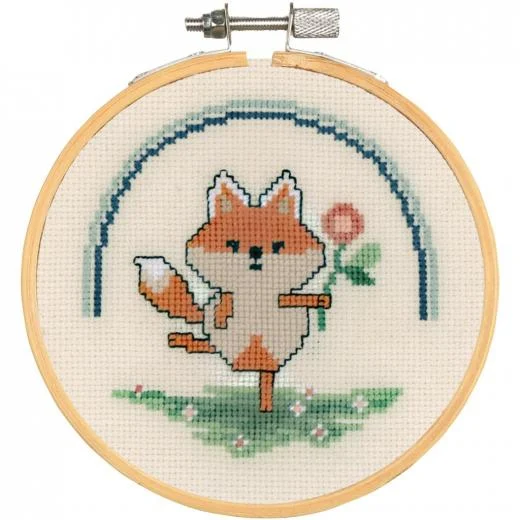 Vervaco - Fuchs mit Blume mit Stickring