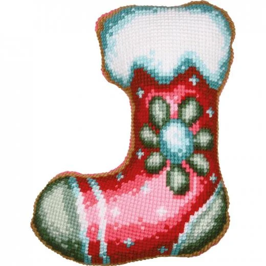 Vervaco - Kreuzstichkissen Weihnachtsstiefel
